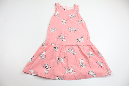 Klänning med hundar från H&M - Storlek 122/128 - Rosa