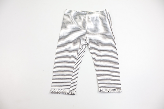 Korta randiga leggings från H&M - Storlek 110 - Vit