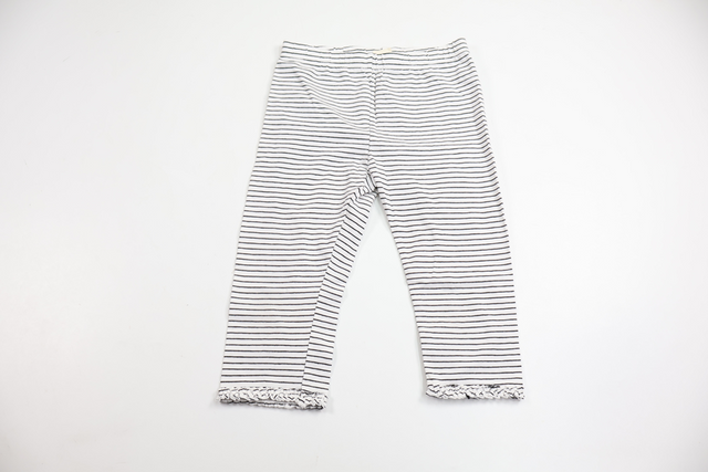 Korta randiga leggings från H&M - Storlek 110 - Vit