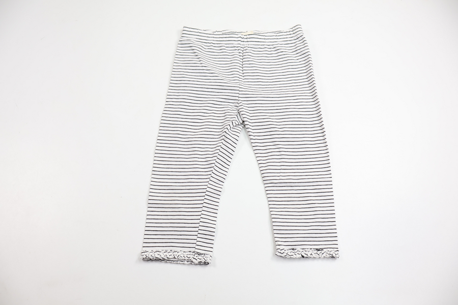 Korta randiga leggings från H&M - Storlek 110 - Vit