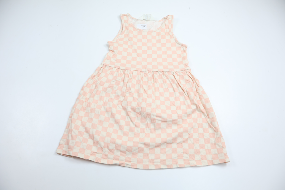Rutig klänning från H&M - Storlek 110/116 - Rosa
