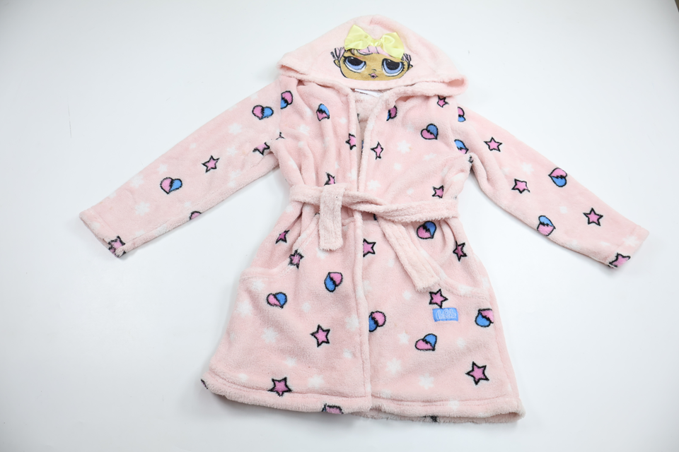 Badrock/Morgonrock i fleece från Lol Surprise - Storlek 122/128 - Rosa