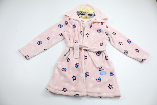 Badrock/Morgonrock i fleece från Lol Surprise - Storlek 122/128 - Rosa