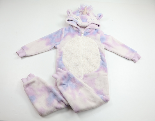 Jumpsuit Enhörning i fleece från Next - Storlek 104 - Lila