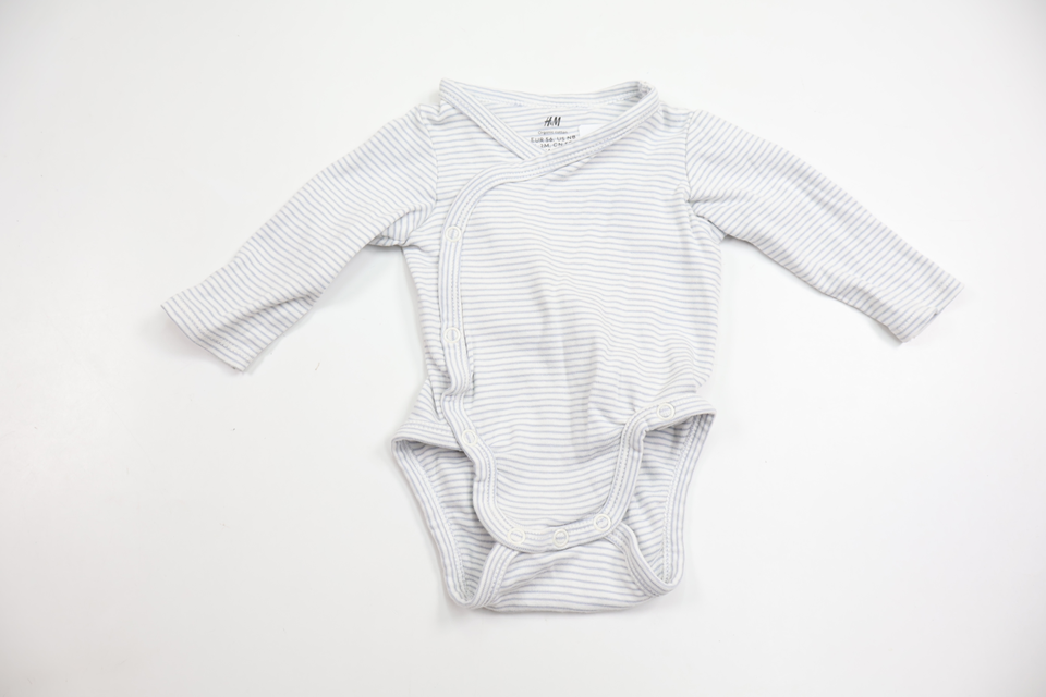 Randig omlottbody från H&M - Storlek 56 - Blå