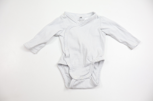 Randig omlottbody från H&M - Storlek 56 - Blå