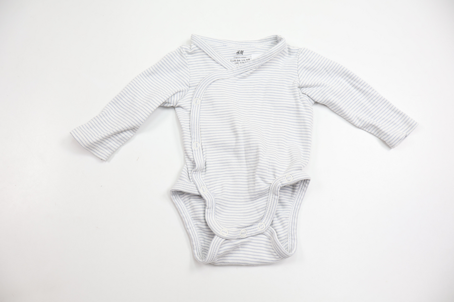 Randig omlottbody från H&M - Storlek 56 - Blå