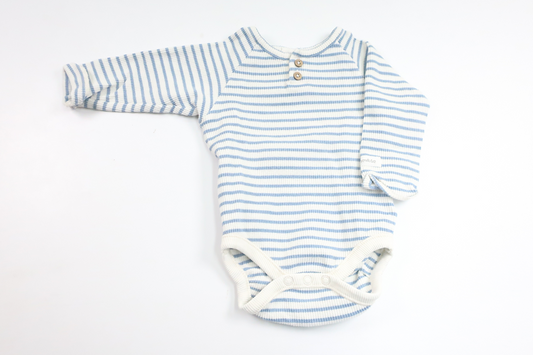 Randig body från Newbie - Storlek 68 - Vit