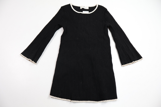 Ribbad klänning från H&M - Storlek 110/116 - Svart