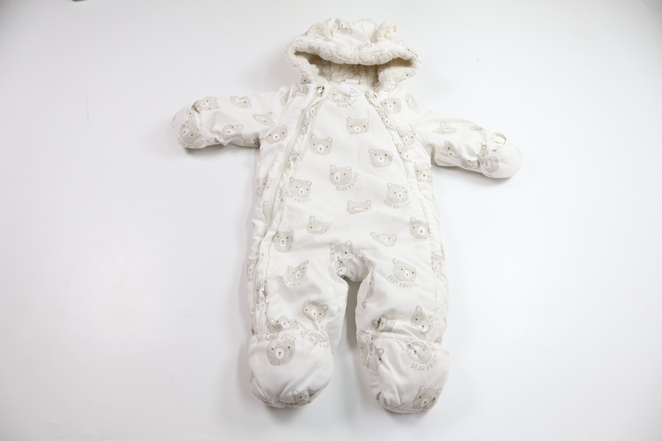 Fleecefodrad overall från H&M - Storlek 62 - Vit