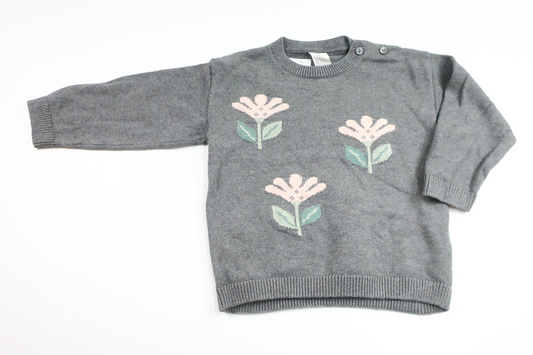Stickad tröja från H&M - Storlek 86 - Grå