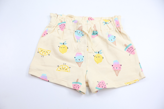 Shorts med glassar från H&M - Storlek 92 - Gul