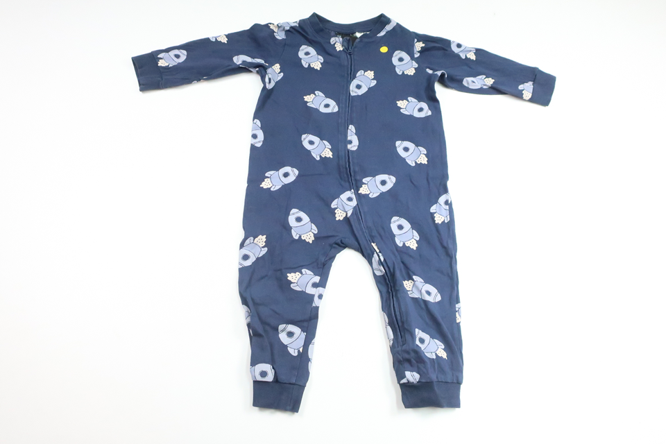 Pyjamas med raketer från H&M - Storlek 80 - Marinblå