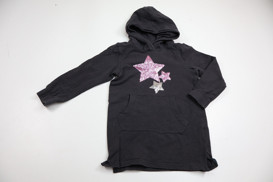 Sweatshirt klänning med luva från Uniq Studio - Storlek 98/104 - Grå