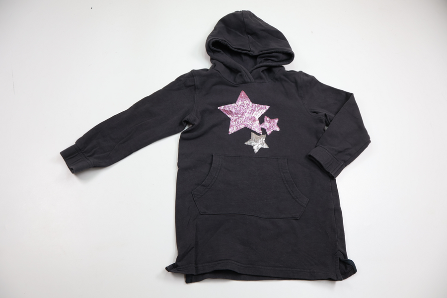 Sweatshirt klänning med luva från Uniq Studio - Storlek 98/104 - Grå
