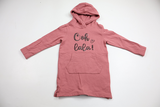 Sweatshirt klänning med luva från Uniq Studio - Storlek 98/104 - Rosa