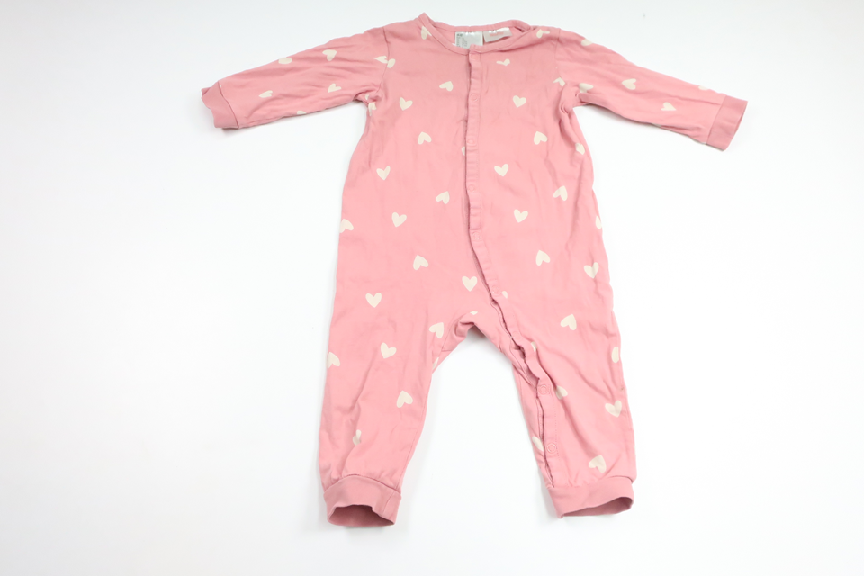 Pyjamas med hjärtan från H&M - Storlek 80 - Rosa