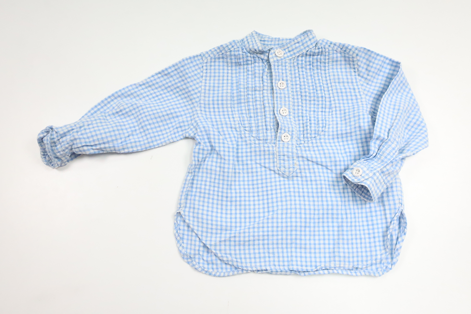 Rutig blus från H&M - Storlek 74 - Blå