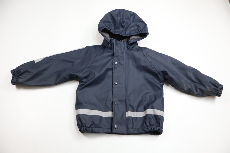 Fodrad regnjacka från Basic U - Storlek 86/892 - Marinblå