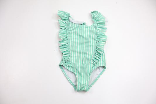 Randig baddräkt från Mix Beachwear - Storlek 98/104 - Grön