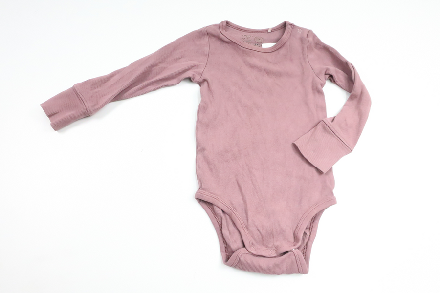 Ribbad body från Lindex - Storlek 80 - Lila