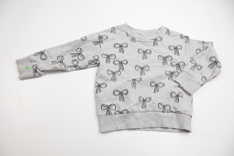Sweatshirt med rosetter från Lindex - Storlek 104 - Grå