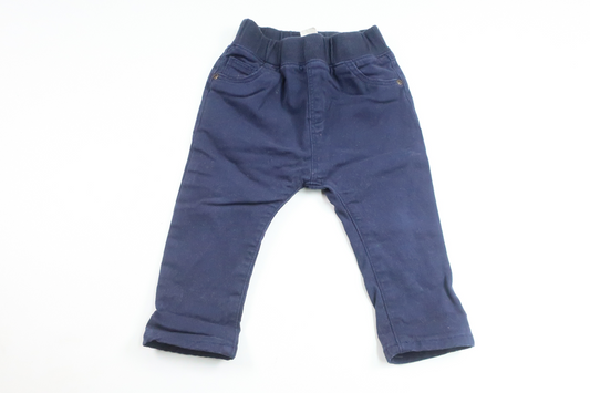 Fodrade byxor från H&M - Storlek 74 - Marinblå