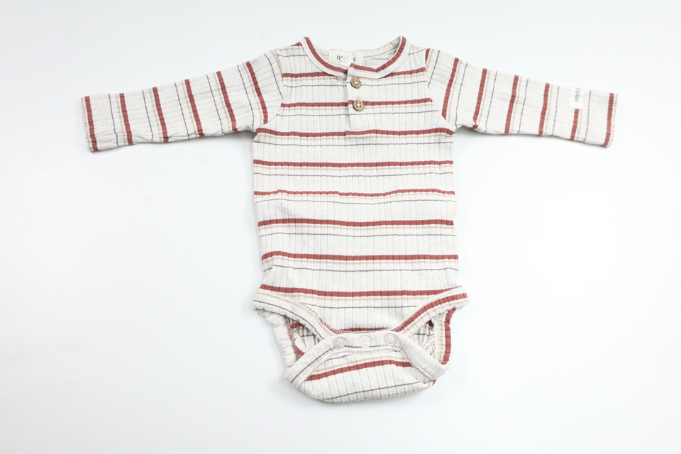 Ribbad body från Newbie - Storlek 56 - Beige