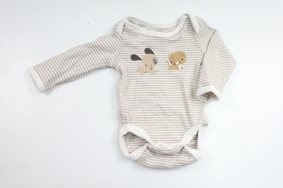 Randig body från H&M - Storlek 44 - Beige