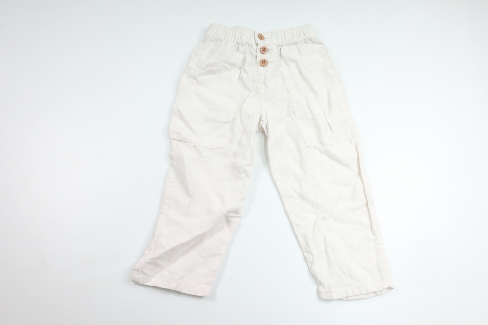 Byxor i 100% lin från Zara - Storlek 98 - Vit