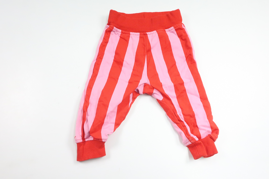 Randiga byxor från Lindex - Storlek 68 - Röd