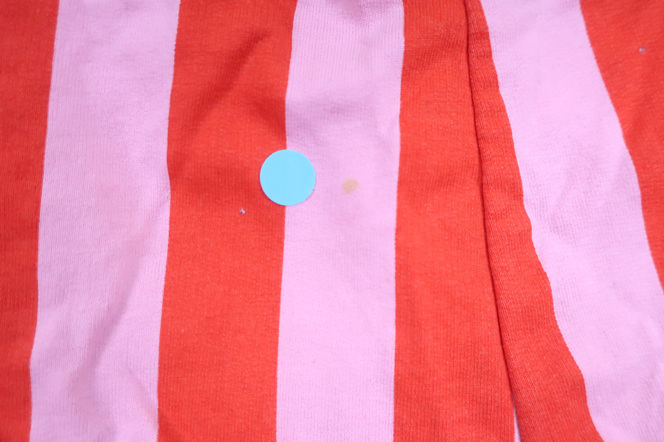 Randiga byxor från Lindex - Storlek 68 - Röd