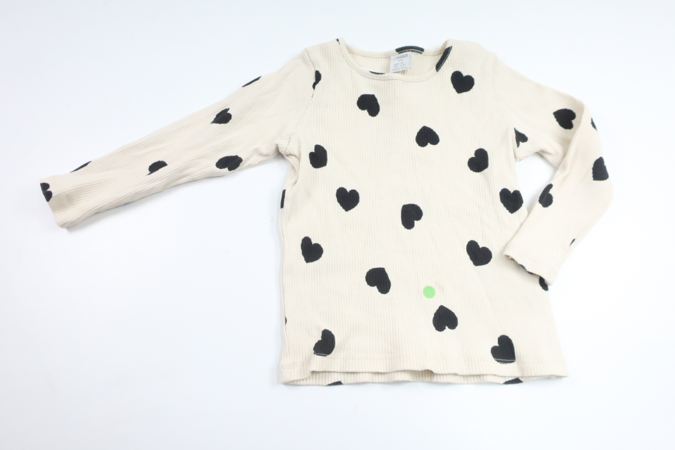 Ribbad tröja från Lindex - Storlek 98 - Benvit