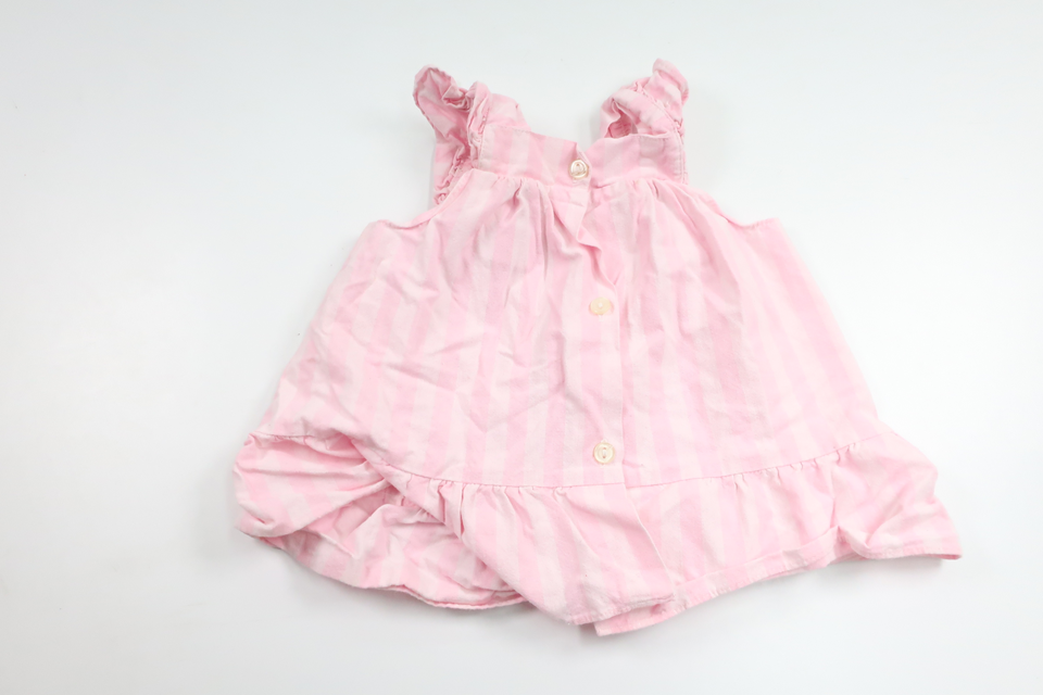 Randig klänning från Hemsytt - Storlek 62/68 - Rosa