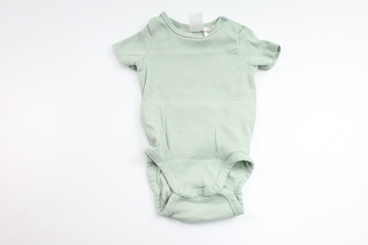 Ribbad body från H&M - Storlek 62 - Grön