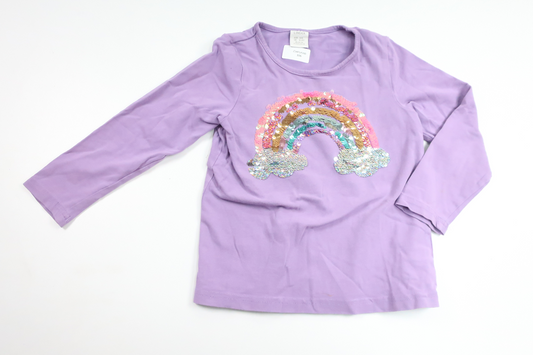 Tröja med vändbara paljetter från Lindex - Storlek 104 - Lila