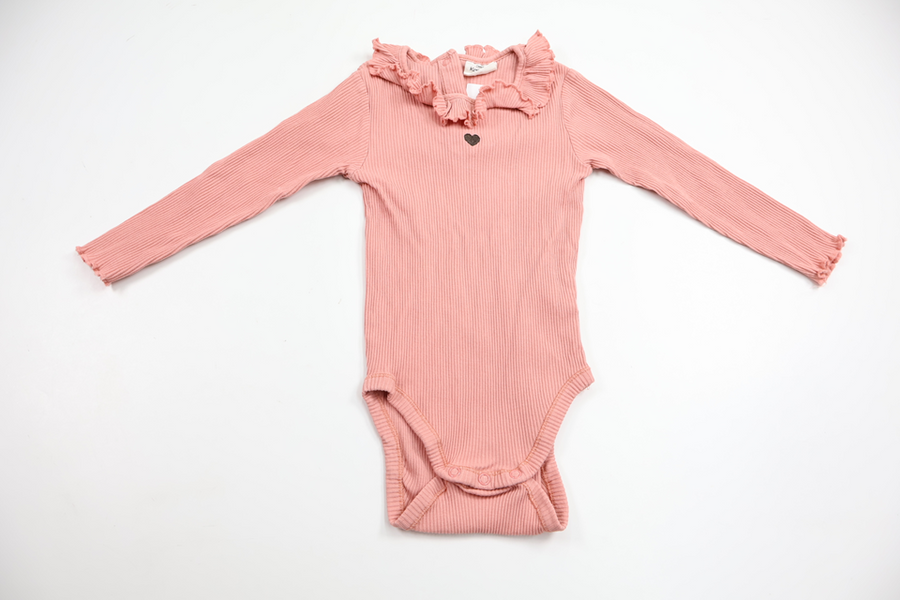 Ribbad body från Kappahl - Storlek 86 - Rosa