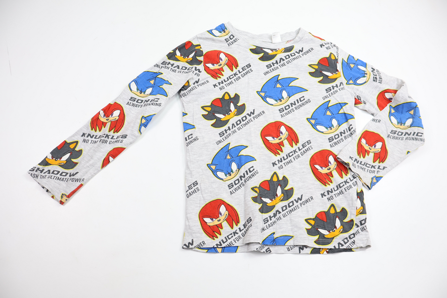 Tröja med Sonic The Hedgehog från H&M - Storlek 122/128 - Grå