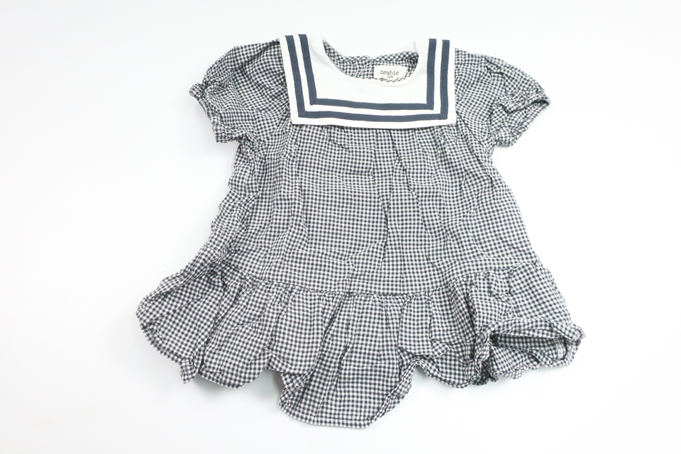 Rutig tunika "Sjöman" från Newbie - Storlek 68 - Marinblå