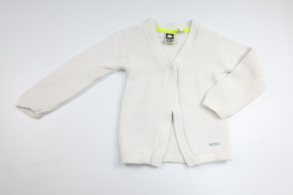 Stickad kofta från Tumble 'n Dry - Storlek 98 - Vit
