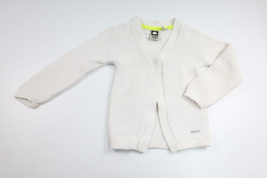 Stickad kofta från Tumble 'n Dry - Storlek 98 - Vit