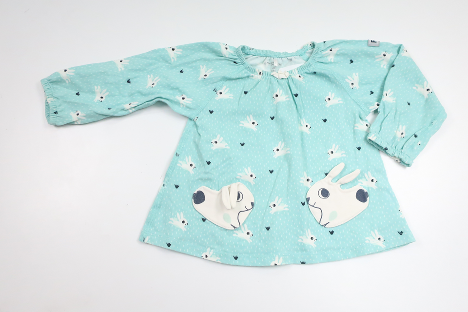 Tunika med kaniner från Polarn o. Pyret - Storlek 68 - Blå