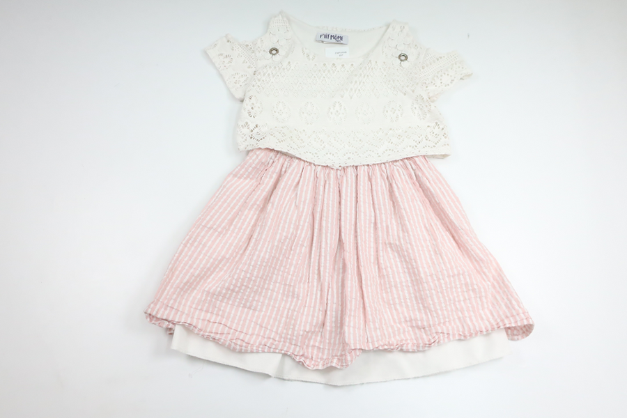 Klänning från P'tit Môme Paris - Storlek 110/116 - Vit