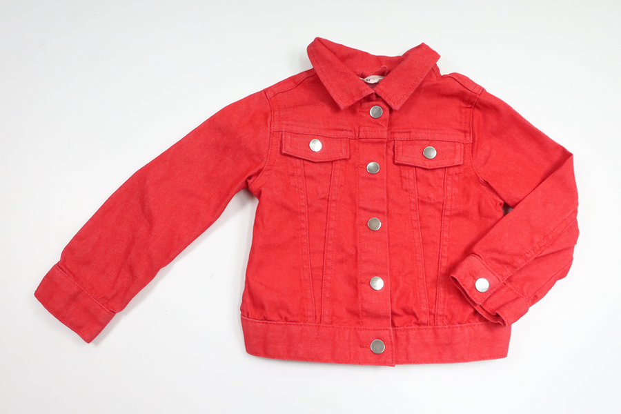 Jeansjacka från .H&M - Storlek 92 - Röd