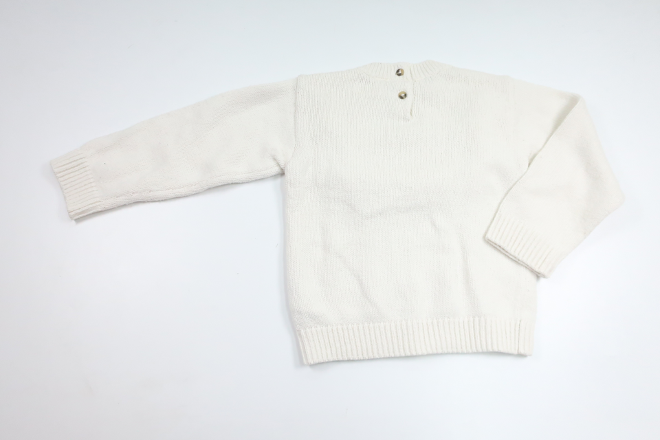 Stickad tröja från H&M - Storlek 98 - Vit