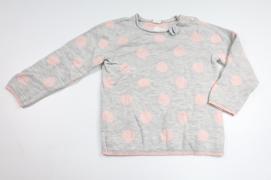 Stickad tröja från H&M - Storlek 98 - Grå