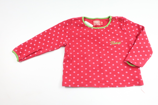 Prickig tröja från Ticket Baby Wear - Storlek 80 - Röd