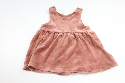 Klänning i fleece från H&M - Storlek 74 - Rosa