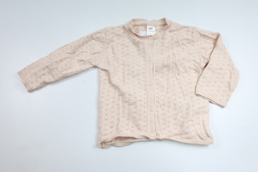 Stickad kofta från H&M - Storlek 74 - Rosa