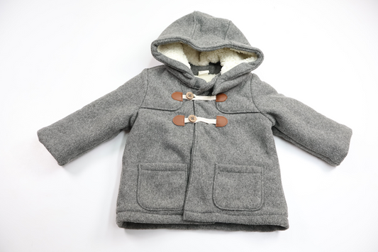 Fleecefodrad kappa från H&M - Storlek 80 - Grå